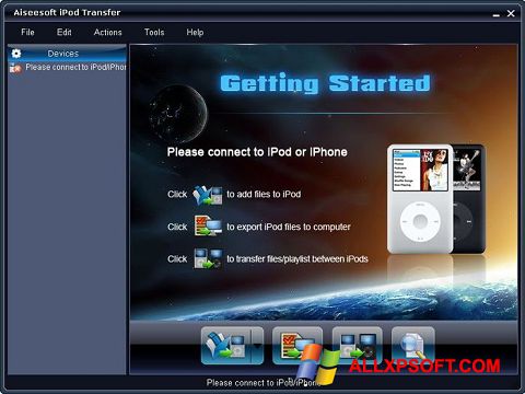Zrzut ekranu iPhone PC Suite na Windows XP