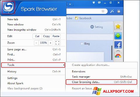 Zrzut ekranu Spark na Windows XP