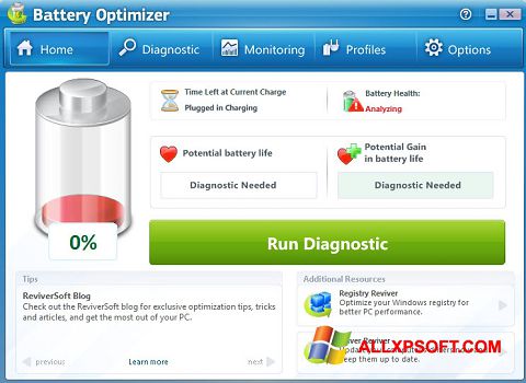 Zrzut ekranu Battery Optimizer na Windows XP