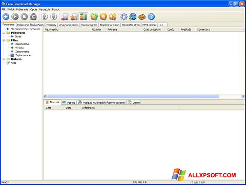 Zrzut ekranu Free Download Manager na Windows XP