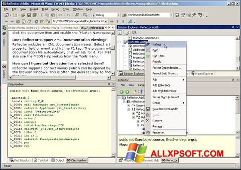 Zrzut ekranu Reflector na Windows XP