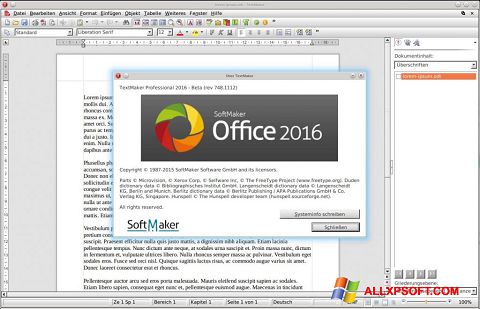 Zrzut ekranu SoftMaker Office na Windows XP