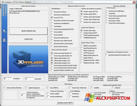 Zrzut ekranu 3D-Analyze na Windows XP