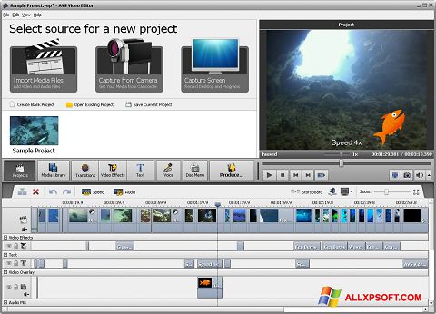 Zrzut ekranu AVS Video Editor na Windows XP