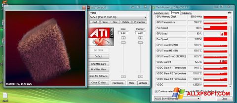 Zrzut ekranu ATITool na Windows XP