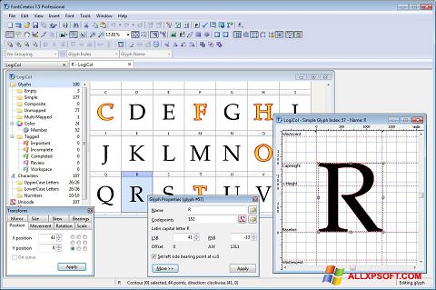 Zrzut ekranu Font Creator na Windows XP