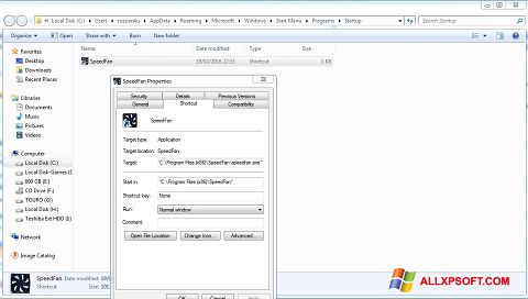 Zrzut ekranu SpeedFan na Windows XP