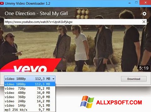 Zrzut ekranu Ummy Video Downloader na Windows XP
