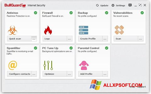 Zrzut ekranu BullGuard na Windows XP