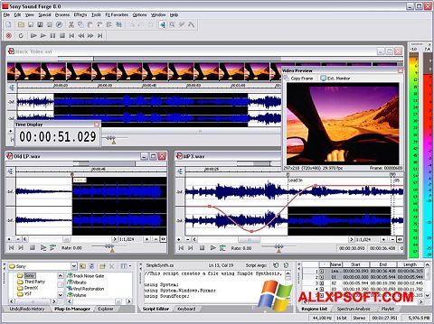 Zrzut ekranu Sound Forge na Windows XP