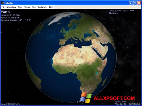 Zrzut ekranu Celestia na Windows XP
