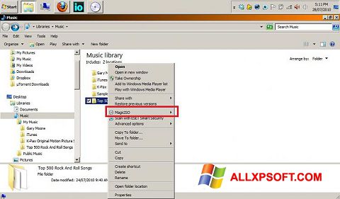 Zrzut ekranu MagicISO na Windows XP