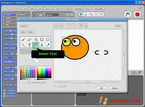 Zrzut ekranu Scratch na Windows XP