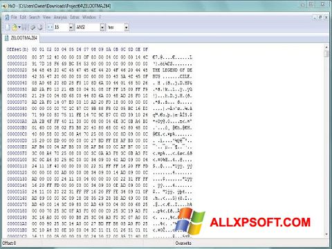 Zrzut ekranu HxD Hex Editor na Windows XP