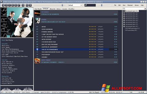 Zrzut ekranu Foobar2000 na Windows XP