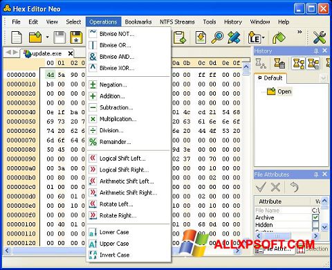 Zrzut ekranu Hex Editor Neo na Windows XP