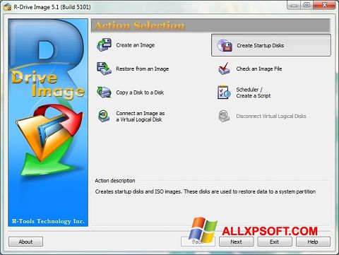Zrzut ekranu R-Drive Image na Windows XP