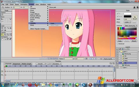 Zrzut ekranu Anime Studio na Windows XP