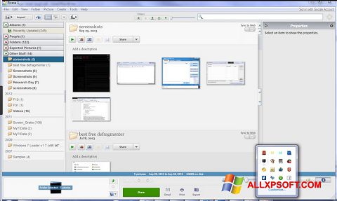 Zrzut ekranu Picasa na Windows XP