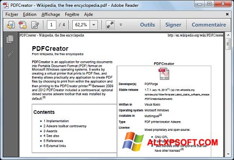 Zrzut ekranu PDFCreator na Windows XP