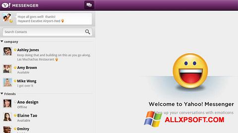 Zrzut ekranu Yahoo! Messenger na Windows XP