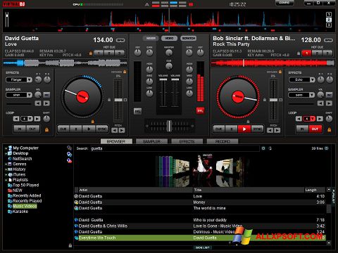Zrzut ekranu Virtual DJ Pro na Windows XP