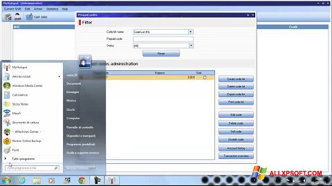 Zrzut ekranu MyHotspot na Windows XP