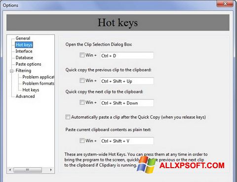 Zrzut ekranu Clipdiary na Windows XP