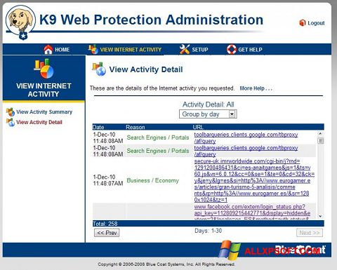 Zrzut ekranu K9 Web Protection na Windows XP