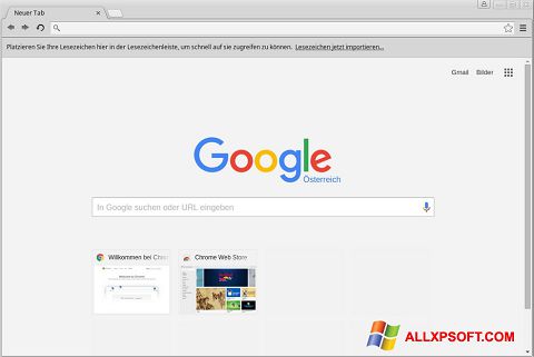 Zrzut ekranu Google Chrome na Windows XP