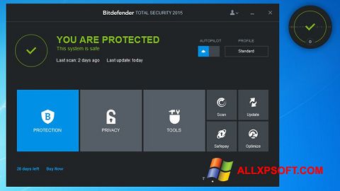 Zrzut ekranu Bitdefender na Windows XP