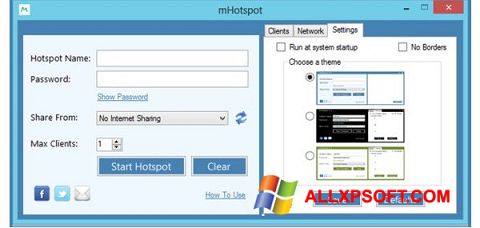 Zrzut ekranu mHotspot na Windows XP