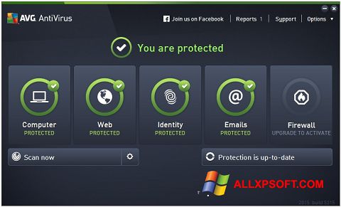 Zrzut ekranu AVG AntiVirus Pro na Windows XP