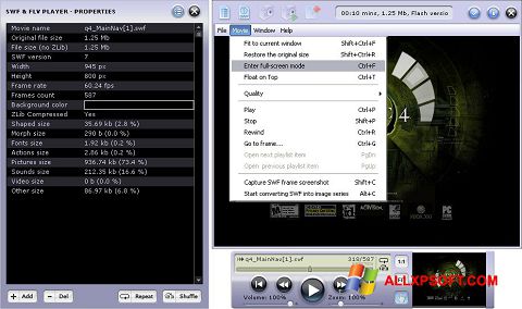 Zrzut ekranu FLV Player na Windows XP