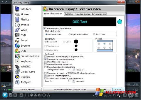 Zrzut ekranu Light Alloy na Windows XP