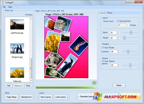 Zrzut ekranu CollageIt na Windows XP