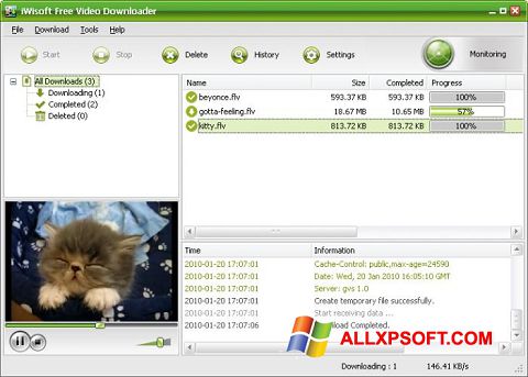 Zrzut ekranu Free Video Catcher na Windows XP
