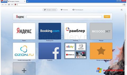 Zrzut ekranu Opera Next na Windows XP