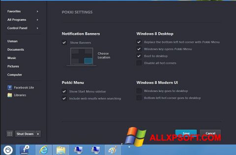Zrzut ekranu Pokki na Windows XP