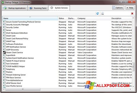 Zrzut ekranu Startup Delayer na Windows XP