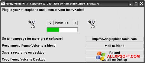 Zrzut ekranu Funny Voice na Windows XP