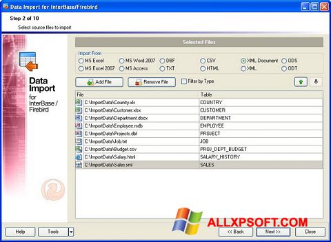 Zrzut ekranu Firebird na Windows XP