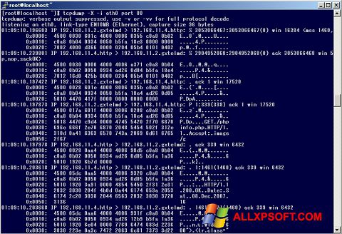 Zrzut ekranu TCPDUMP na Windows XP