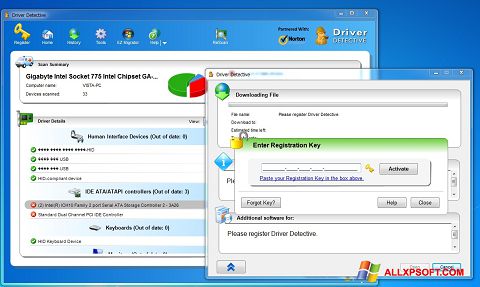 Zrzut ekranu Driver Detective na Windows XP