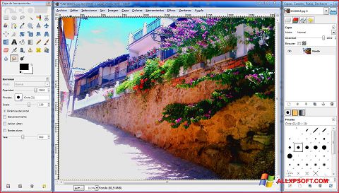 Zrzut ekranu GIMP na Windows XP