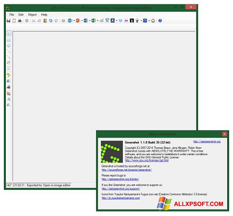 Zrzut ekranu Greenshot na Windows XP
