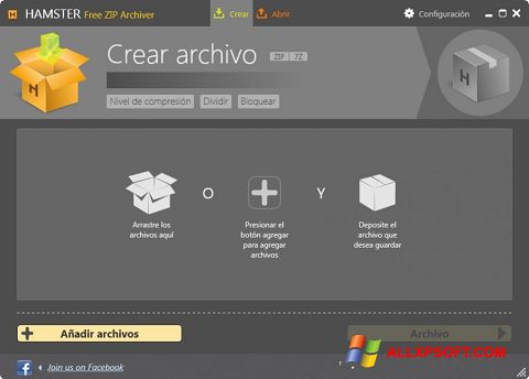 Zrzut ekranu Hamster Free ZIP Archiver na Windows XP