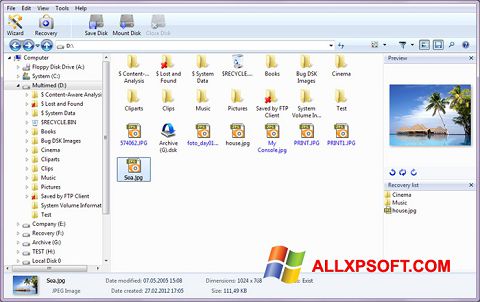 Zrzut ekranu Magic Photo Recovery na Windows XP