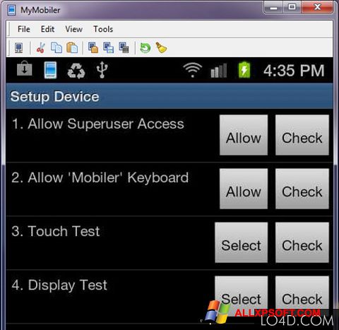 Zrzut ekranu MyMobiler na Windows XP