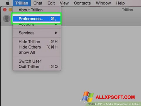 Zrzut ekranu Trillian na Windows XP